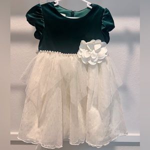 Gorgeous dark green Velvet top dress